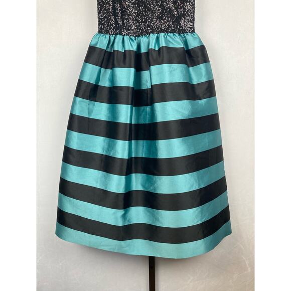 NEW Anthropologie Leifsdottir Starlit Stripes Dress Size 0 Sequin Fit and Flare - Picture 5 of 10